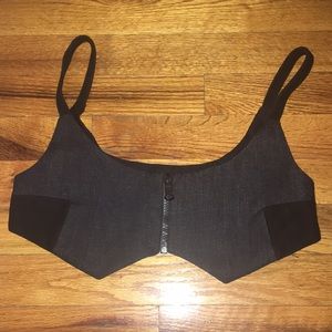 N+C Denim and Velvet Top